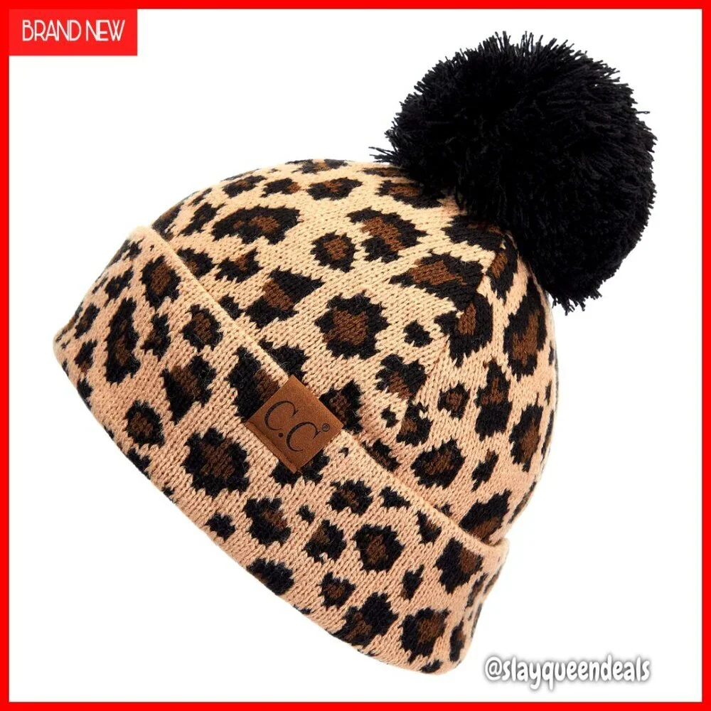 Chunky Cable Knit Beanie - Soft Acrylic Winter Hat for Women